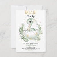 Dinosaur park Baby Shower party boy girl Roar