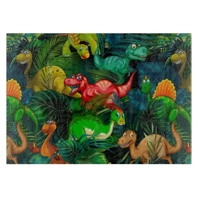 Dinosaur Park Cutting Board (Front)