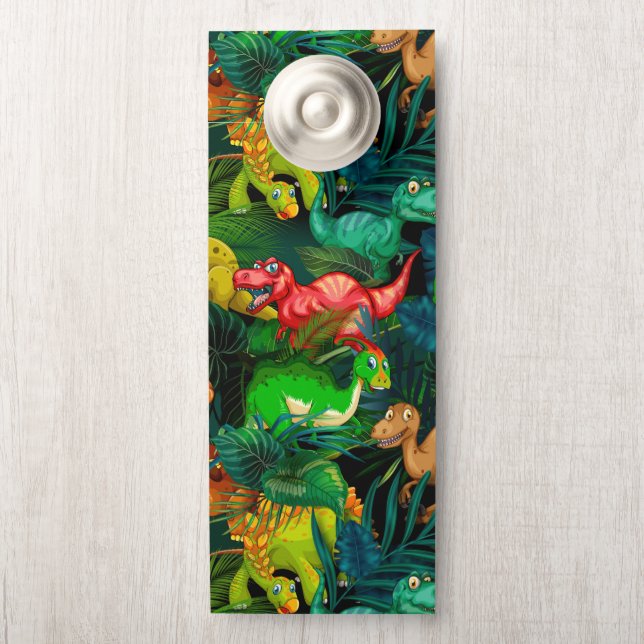 Dinosaur Park Door Hanger (On Knob)