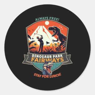 Dinosaur Park Fairways  Classic Round Sticker