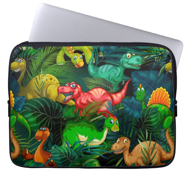Dinosaur Park Laptop Sleeve (Front)