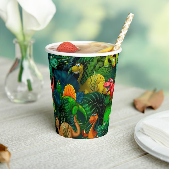 Dinosaur Park Paper Cups (Insitu)