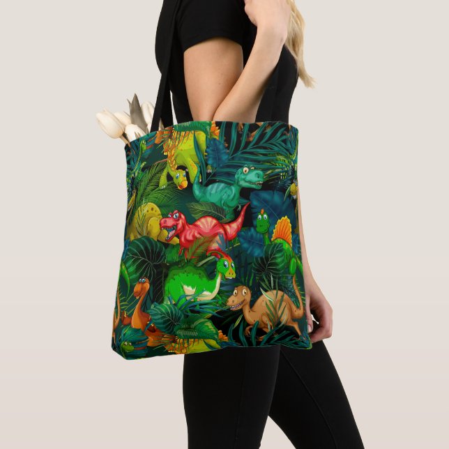 Dinosaur Park Tote Bag (Close Up)