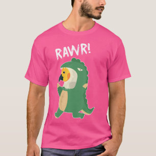 Dinosaur Parrot Lazy Halloween Costume Funny T-Rex T-Shirt