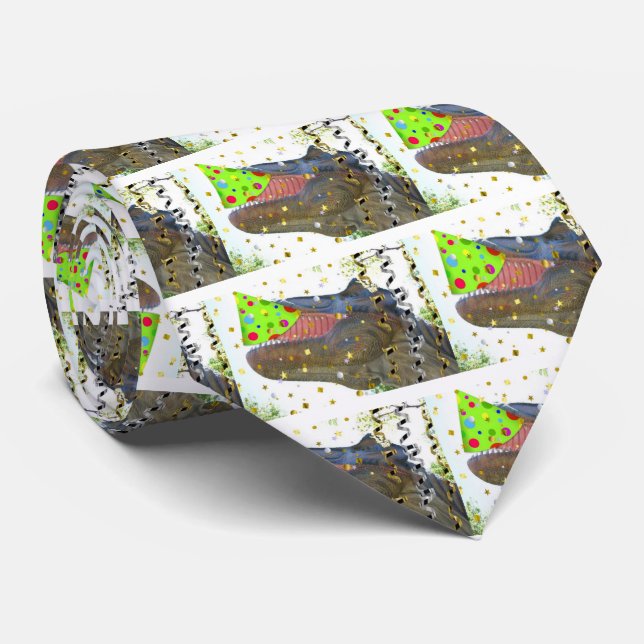 Dinosaur Party Animal Tie (Rolled)