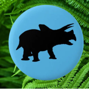 Dinosaur party Blue 6 Cm Round Badge