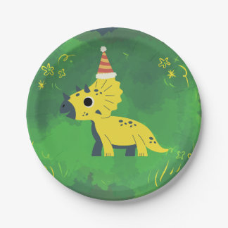 Dinosaur Party Plate Green