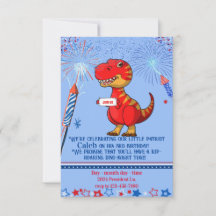 Dinosaur patriotic birthday,