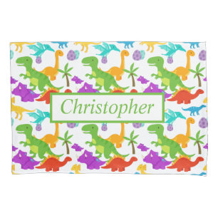 Dinosaur Pattern Colourful Pillowcase
