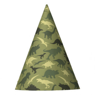 Dinosaur Pattern, Dinosaur Silhouette, Green Dino Party Hat