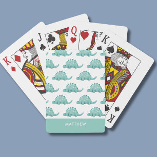 Dinosaur Patternn stegosaurus Playing Cards