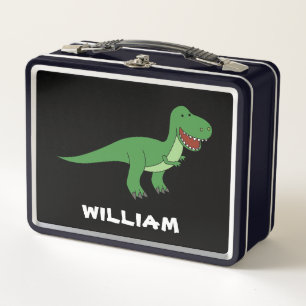 Dinosaur Personalised Custom Name Back To School Metal Lunch Box