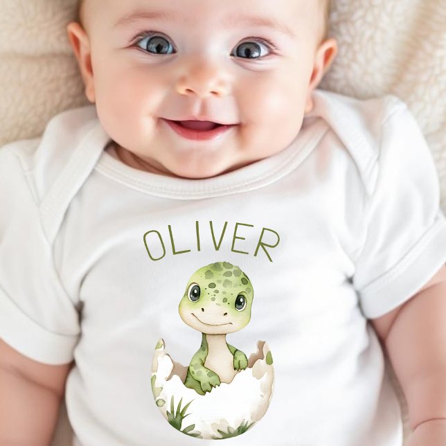  Dinosaur Personalised Gender Neutral Dino Baby Bodysuit (Creator Uploaded)
