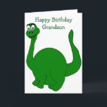 Dinosaur Personalised Grandson Birthday Card<br><div class="desc">Greeting card dinosaur design grandson birthday card. Customise this birthday card with any text then have it printed and sent to you or instantly download it to your mobile device. Should you require any help with customising then contact us through the link on this page. Dinosaur personalised grandson birthday card...</div>