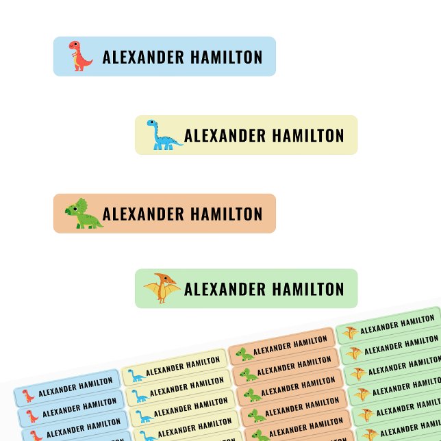 Dinosaur Personalised Kids Name School Waterproof (Dinosaur Personalized Kids Name School Waterproof Labels
)