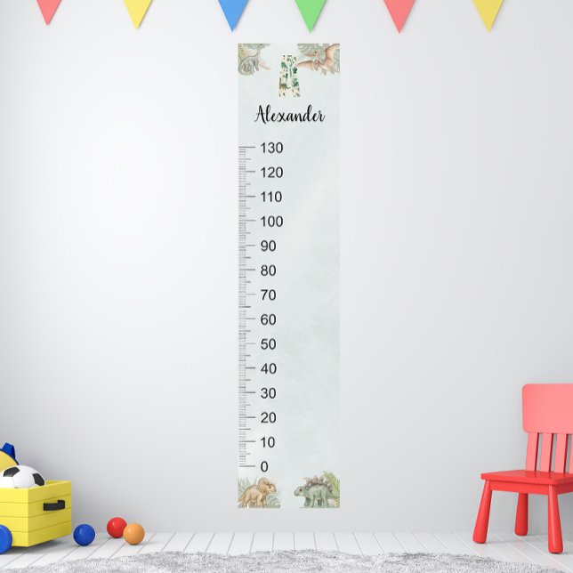 Dinosaur Personalised Name Monogram A Growth Chart (Creator Uploaded)
