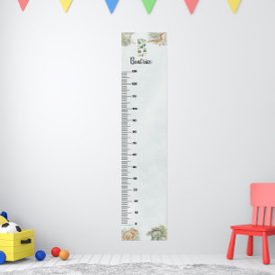 Dinosaur Personalised Name Monogram B Growth Chart