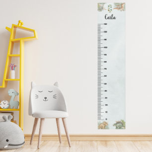 Dinosaur Personalised Name Monogram C Growth Chart