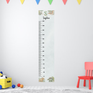 Dinosaur Personalised Name Monogram S Growth Chart