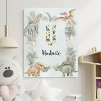 Dinosaur Personalised Name Monogram U Nursery