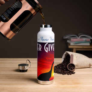 Dinosaur Personalised name & text Water Bottle