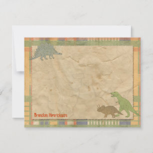 Dinosaur Personalised Note Cards