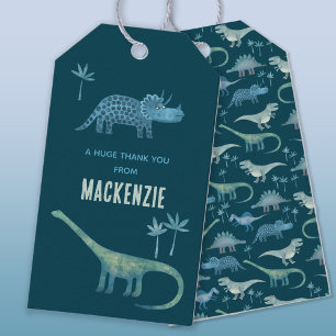Dinosaur Personalised Thank You Gift Tags
