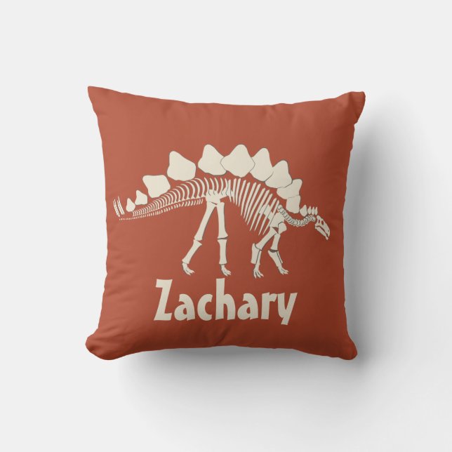 Dinosaur Personalised Throw Pillow (Front)