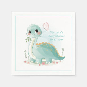 Dinosaur Personalized Baby Shower Napkin
