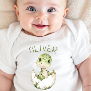 Dinosaur Personalized Gender Neutral Dino Baby Bodysuit