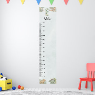 Dinosaur Personalized Name Monogram E Growth Chart