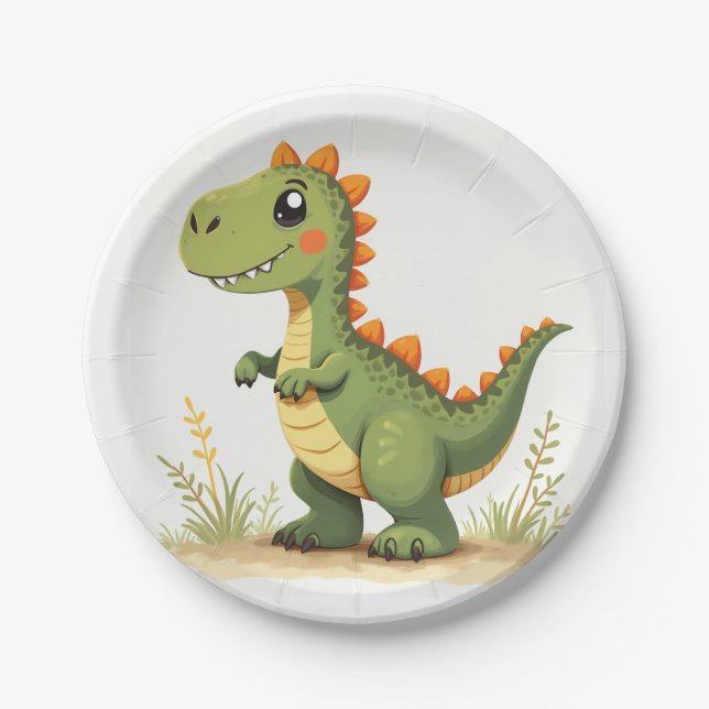 dinosaur picture plate (Front)