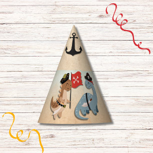 Dinosaur Pirate Birthday Party Twin Boys Custom Hat