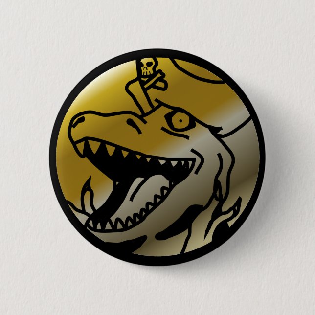 Dinosaur Pirate Button (Front)