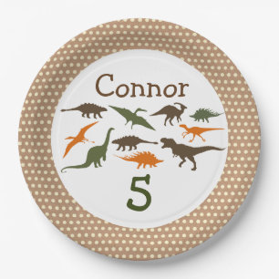Dinosaur Plate, Personalised Paper Plate