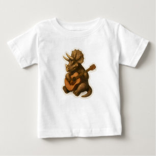 Dinosaur Playing Guitar Baby T-Shirt