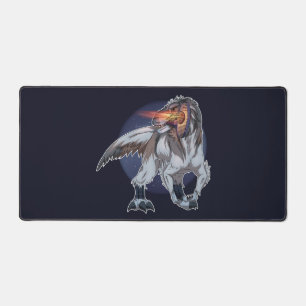 Dinosaur Playing Tennis Desk Mat