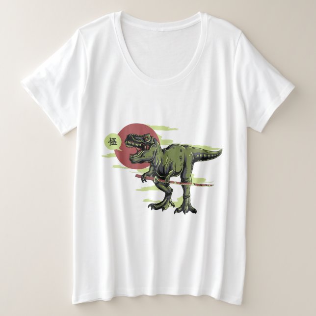 Dinosaur Plus Size T-Shirt (Design Front)