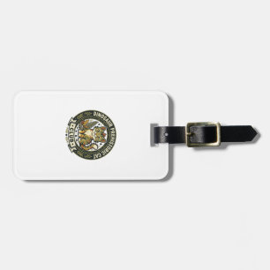 Dinosaur Prehistoric Cat Cat Graphic Tee Art - Din Luggage Tag