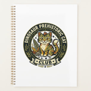 Dinosaur Prehistoric Cat Cat Graphic Tee Art - Din Planner