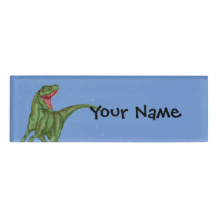 Dinosaur - Prehistoric Night Name Tag