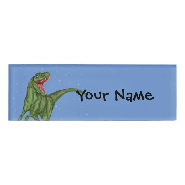 Dinosaur - Prehistoric Night Name Tag (Front)