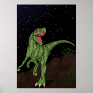 Dinosaur - Prehistoric Night Poster