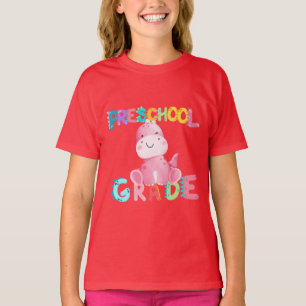 Dinosaur Preschool GRADE Squad teacher School T-Shirt