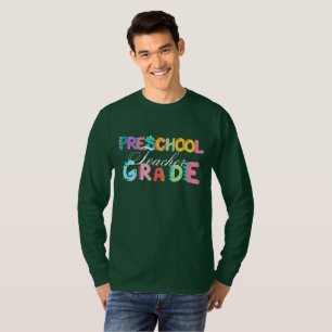 Dinosaur Preschool GRADE Squad teacher School T-Shirt