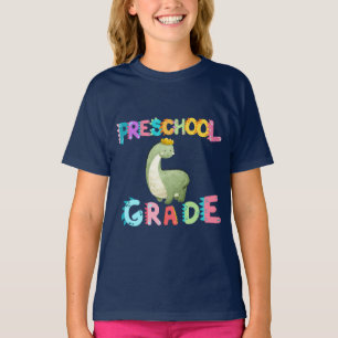 Dinosaur Preschool GRADE Squad teacher School T-Shirt