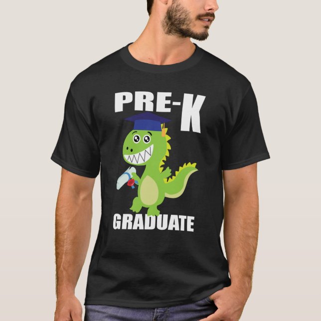 Dinosaur Preschool Graduation cap preschool gradua T-Shirt (Front)