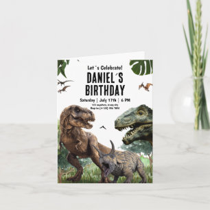 Dinosaur Printable birthday invitation T REX Party