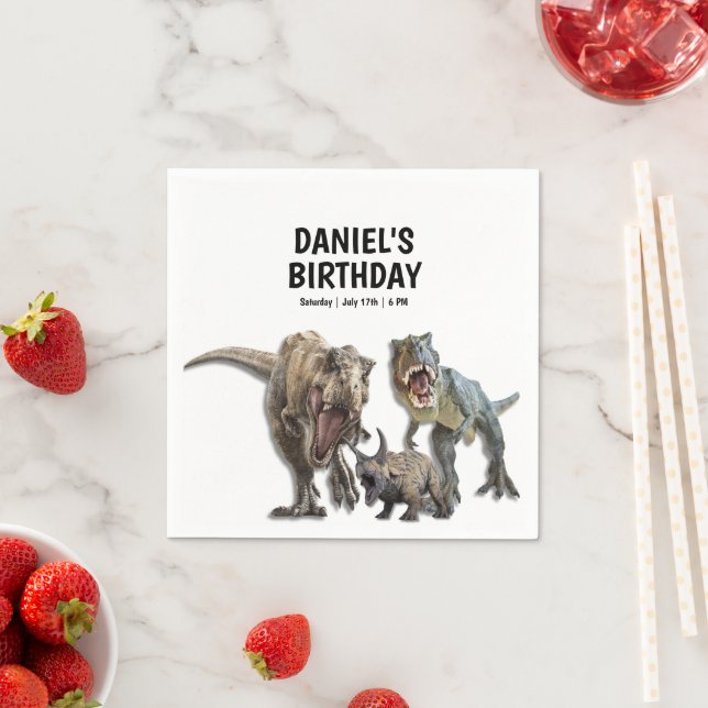 Dinosaur Printable birthday party, Dino Party Napkin (Insitu)