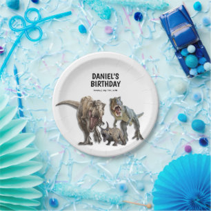 Dinosaur Printable birthday party, Dino Party Paper Plate